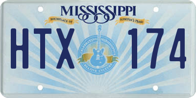 MS license plate HTX174