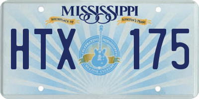 MS license plate HTX175