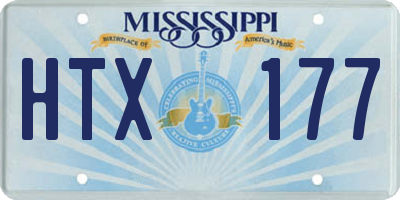 MS license plate HTX177