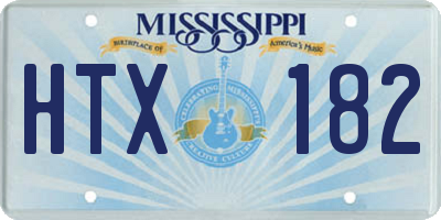 MS license plate HTX182