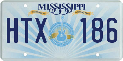 MS license plate HTX186