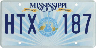 MS license plate HTX187