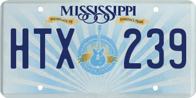 MS license plate HTX239