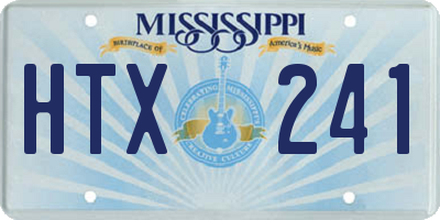 MS license plate HTX241