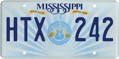 MS license plate HTX242