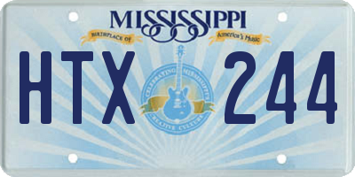 MS license plate HTX244