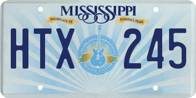 MS license plate HTX245