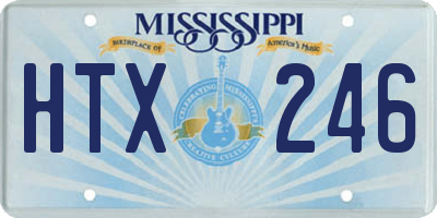 MS license plate HTX246