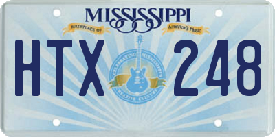 MS license plate HTX248