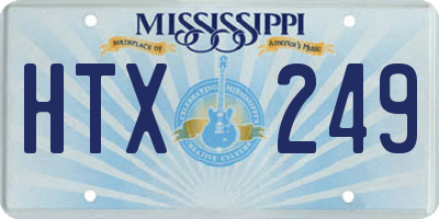 MS license plate HTX249