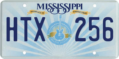MS license plate HTX256