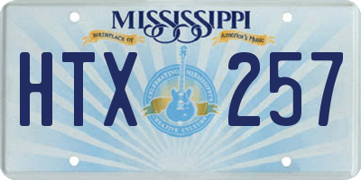 MS license plate HTX257