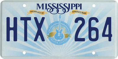 MS license plate HTX264