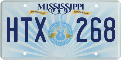 MS license plate HTX268