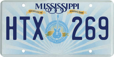 MS license plate HTX269