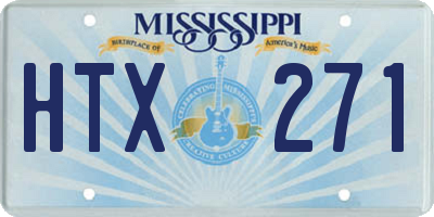MS license plate HTX271