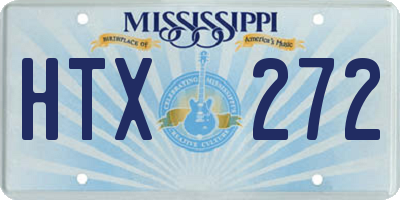 MS license plate HTX272