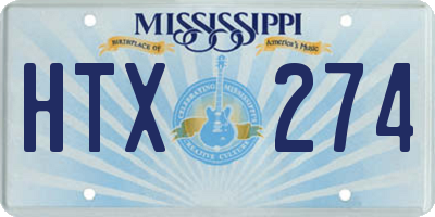 MS license plate HTX274