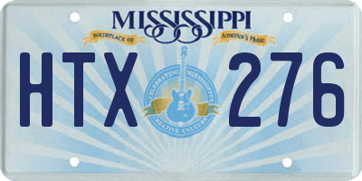 MS license plate HTX276
