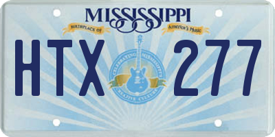 MS license plate HTX277