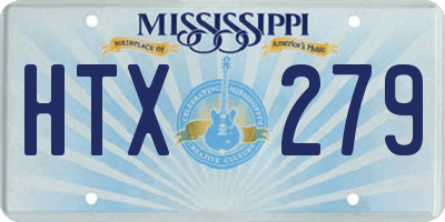 MS license plate HTX279
