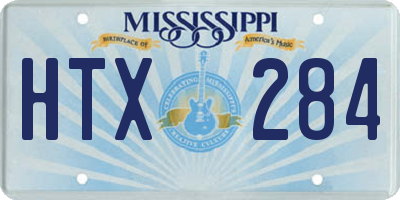 MS license plate HTX284