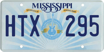 MS license plate HTX295