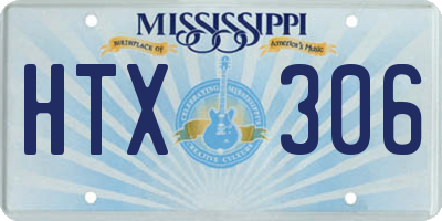 MS license plate HTX306