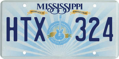 MS license plate HTX324