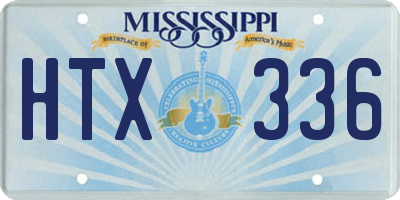 MS license plate HTX336