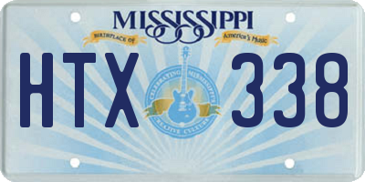 MS license plate HTX338