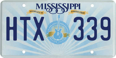 MS license plate HTX339