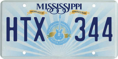 MS license plate HTX344