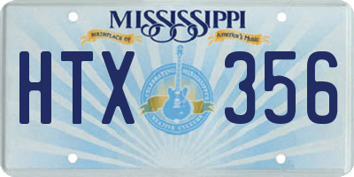 MS license plate HTX356