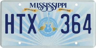 MS license plate HTX364