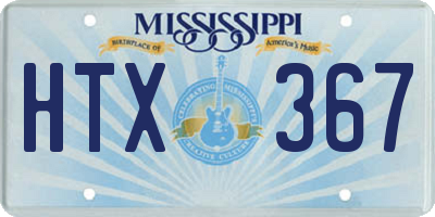 MS license plate HTX367