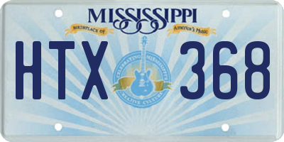 MS license plate HTX368