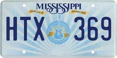 MS license plate HTX369