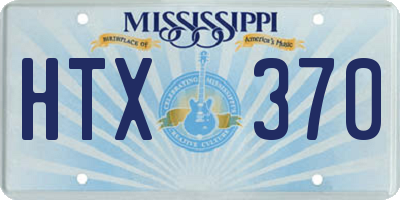 MS license plate HTX370