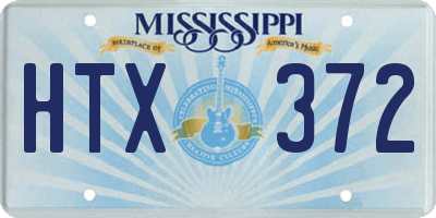 MS license plate HTX372