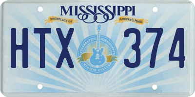 MS license plate HTX374