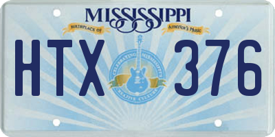 MS license plate HTX376