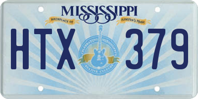 MS license plate HTX379