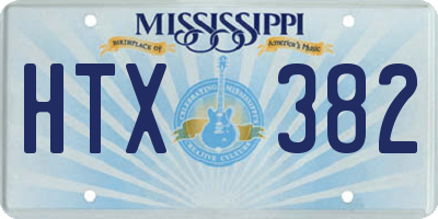 MS license plate HTX382