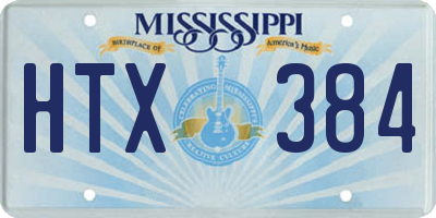MS license plate HTX384
