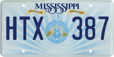 MS license plate HTX387