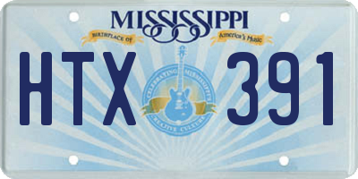 MS license plate HTX391