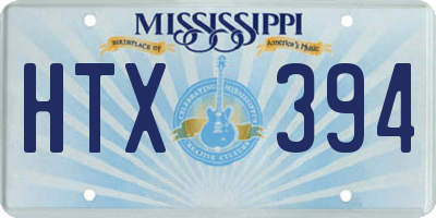 MS license plate HTX394