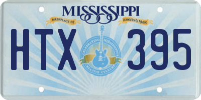 MS license plate HTX395