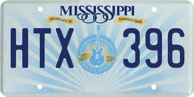 MS license plate HTX396